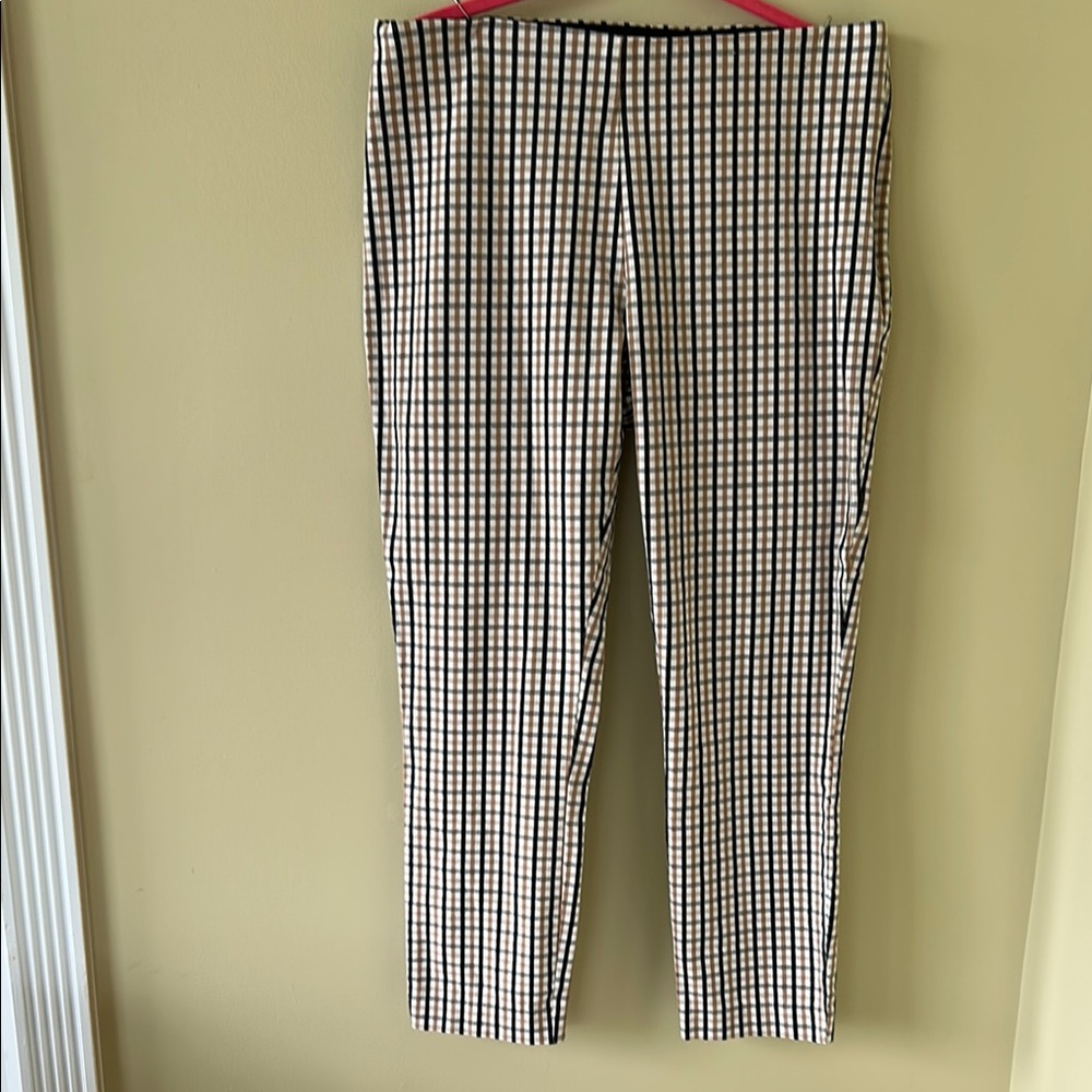 Checkered Pants in Black and Cream
